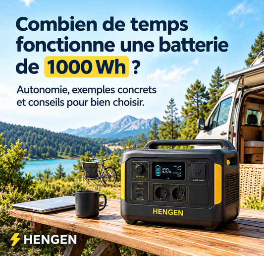Combien de temps fonctionne une batterie de 1000 Wh ?