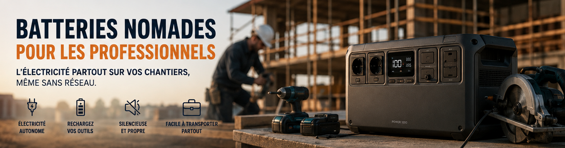 Batteries nomades pour les professionnels : de l’électricité partout sur vos chantiers, même sans réseau
