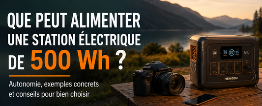 Que peut alimenter une station électrique de 500 Wh ?