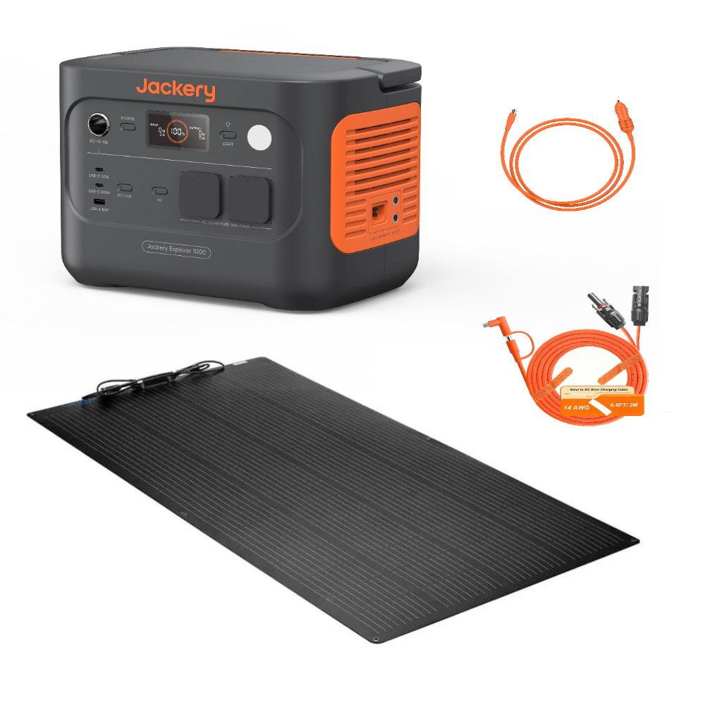 Pack Van & Campig-Car — Jackery E1000 v2 + DJI Linksolar 200W - Hengen