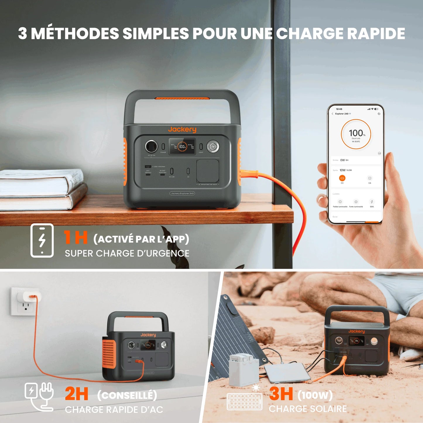 Station de charge portable Jackery Explorer 240 v2